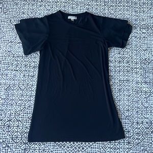 Michael Kors Black Flutter Sleeve Shirt Dress Large